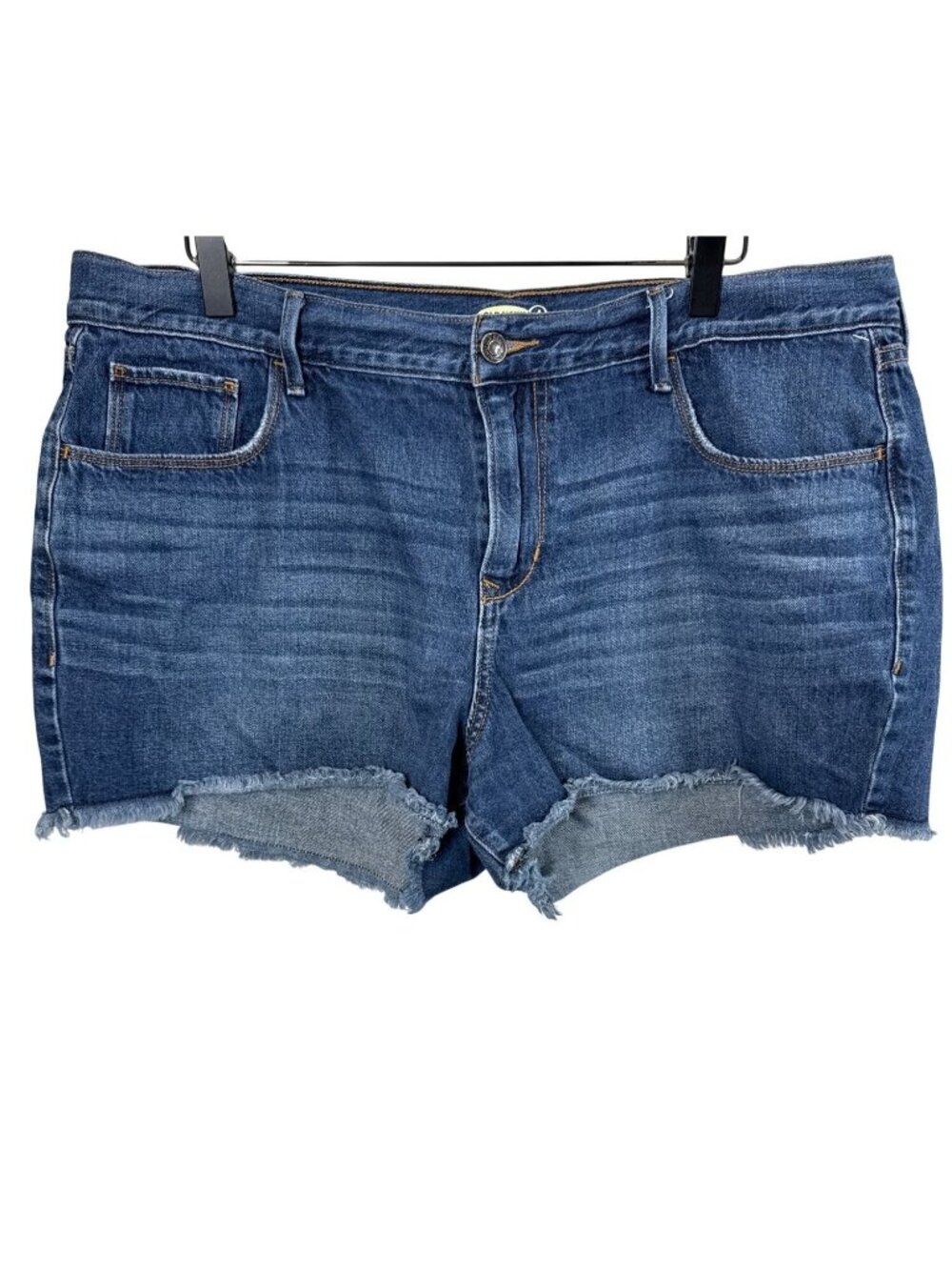 Old Navy Diva Womens 16 Denim Shorts Frayed Hem Cutoff Blue Casual